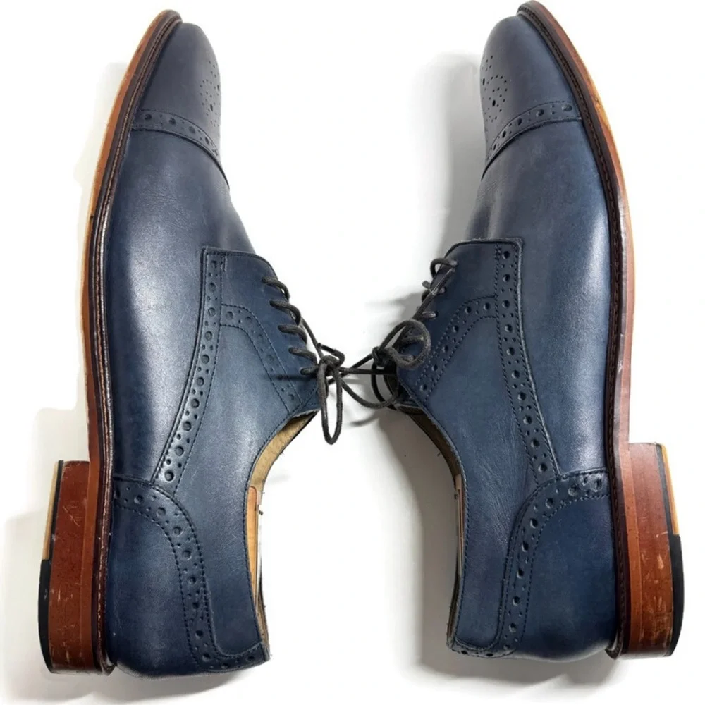 JOSEPH ABBOUD LEATHER BROGUE SHOES